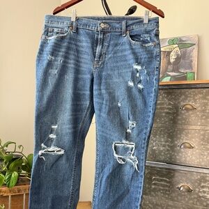 Old Navy - Sz 12P- Slouchy Distressed Denim | Boyfriend Style | Casual Cool‎